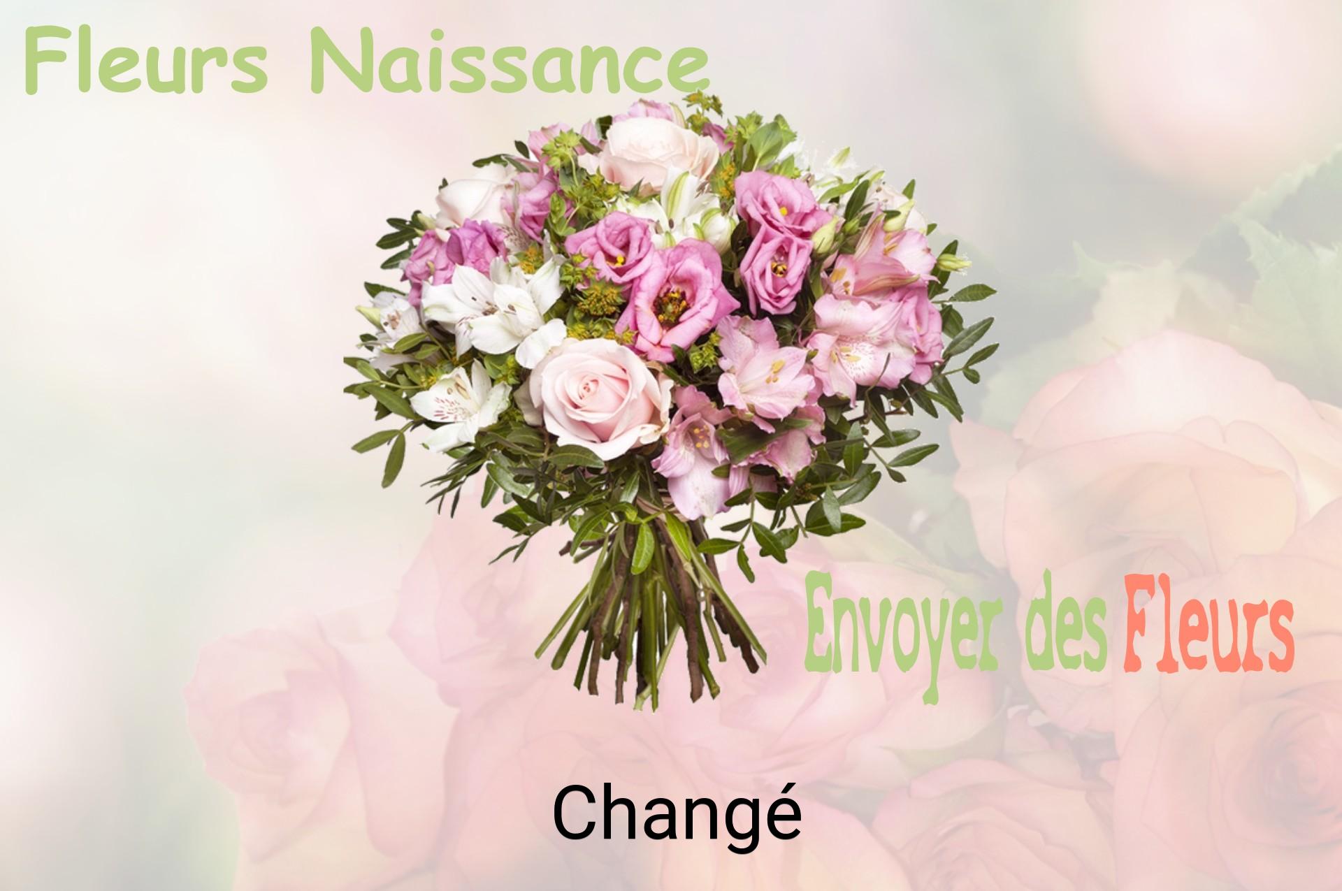 Bouquet de fleurs de naissance livré à Changé